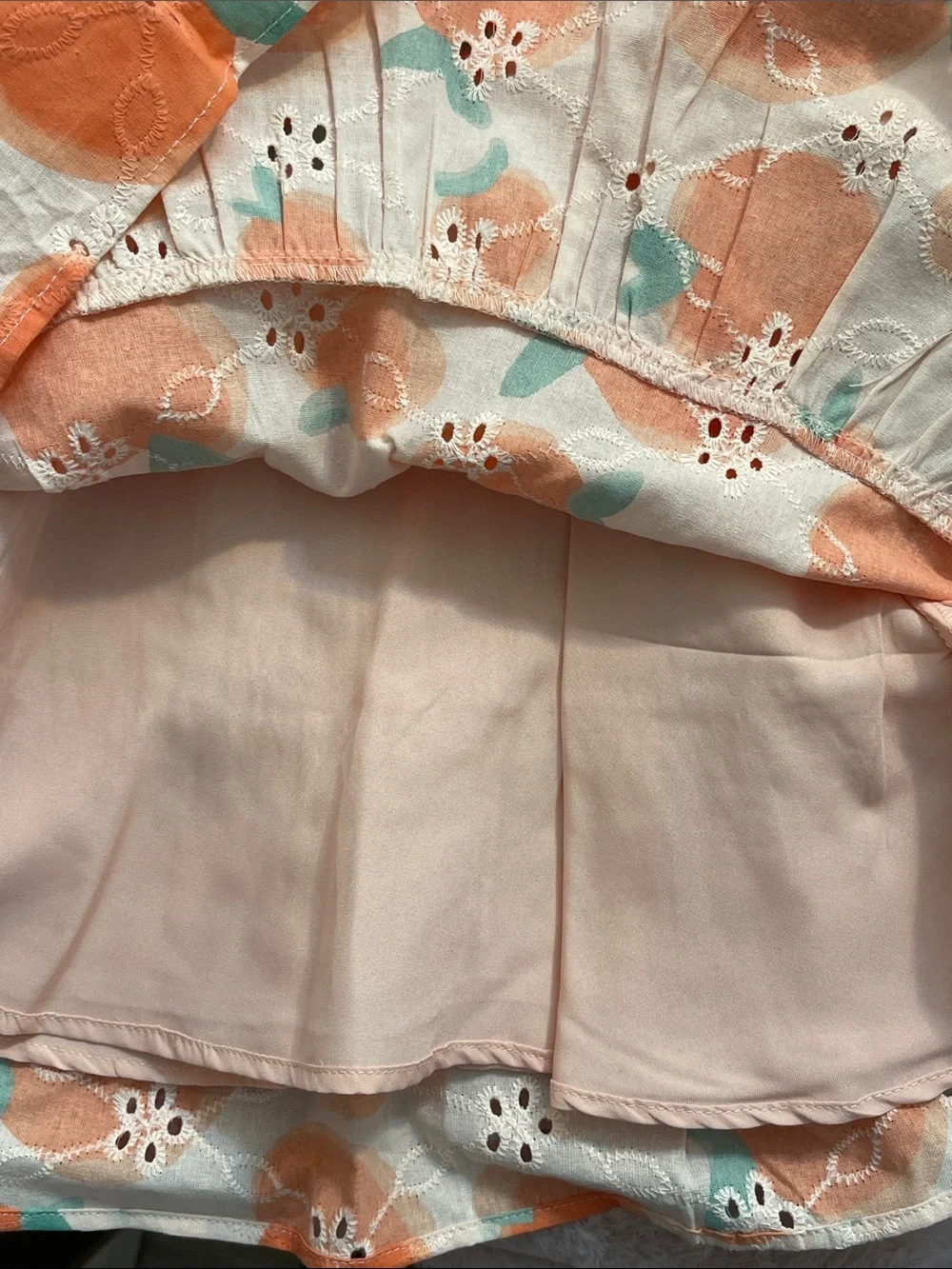 NWT Samara 🍑Peach-Print Sleeveless Girls' Summer Dress ~ Size 24M